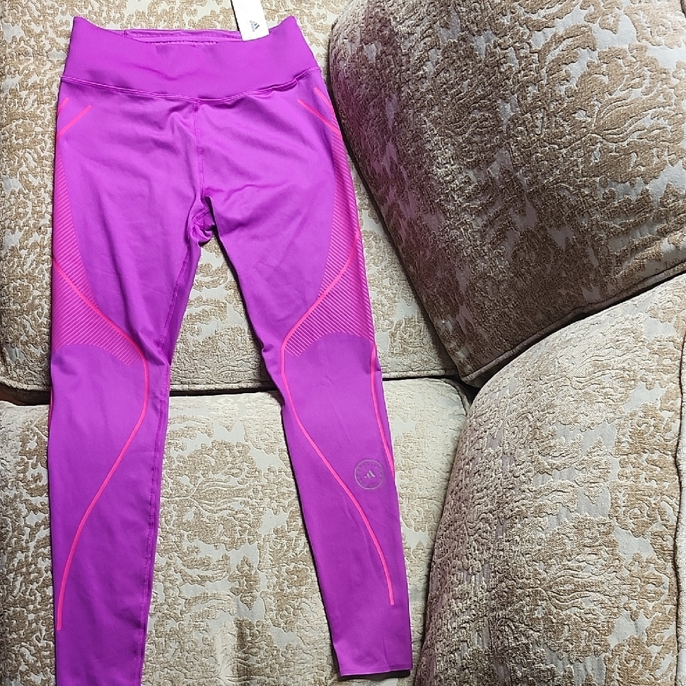 Adidas Stella McCartney Purple And Pink Running Leggings
